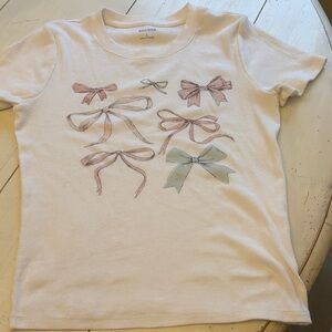 Hollister  White Bow Print T-Shirt